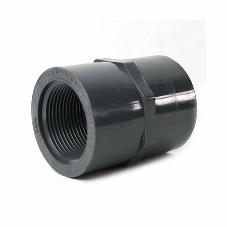 THRIFCO PLUMBING 2 Inch Threaded x Threaded PVC Coupling SCH 80 8213774